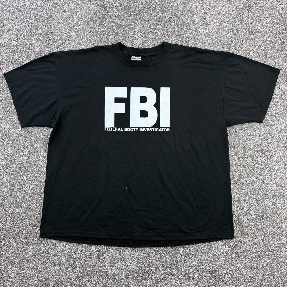 Vintage Federal Booty Investigator Shirt Mens 2XL FBI Funny Parody Special Force